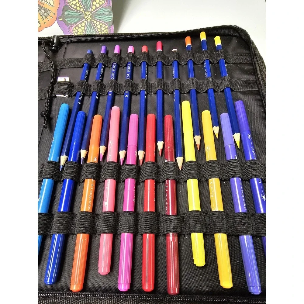 Royal Langnickel Color Pencil &‎ Marker Set With Carry Case